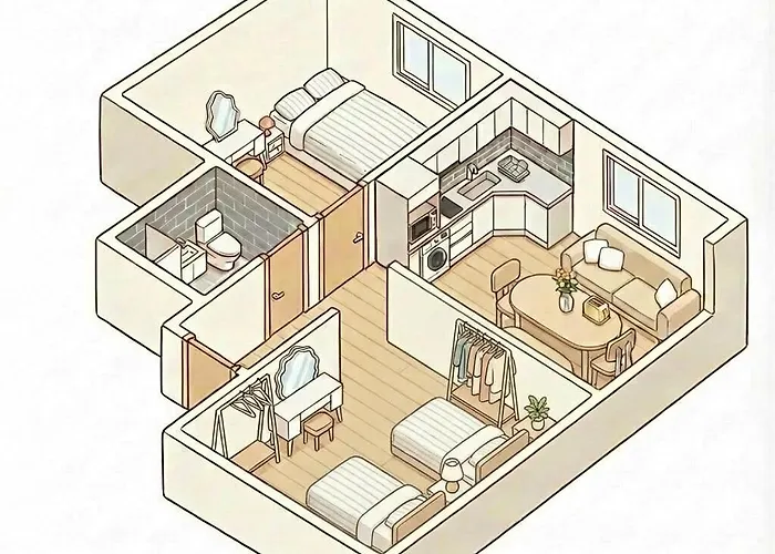 15 Mins To Hongdae, Newly Built Two-room Building Appartement